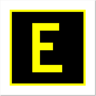 E - Echo - FAA taxiway sign, phonetic alphabet Posters and Art